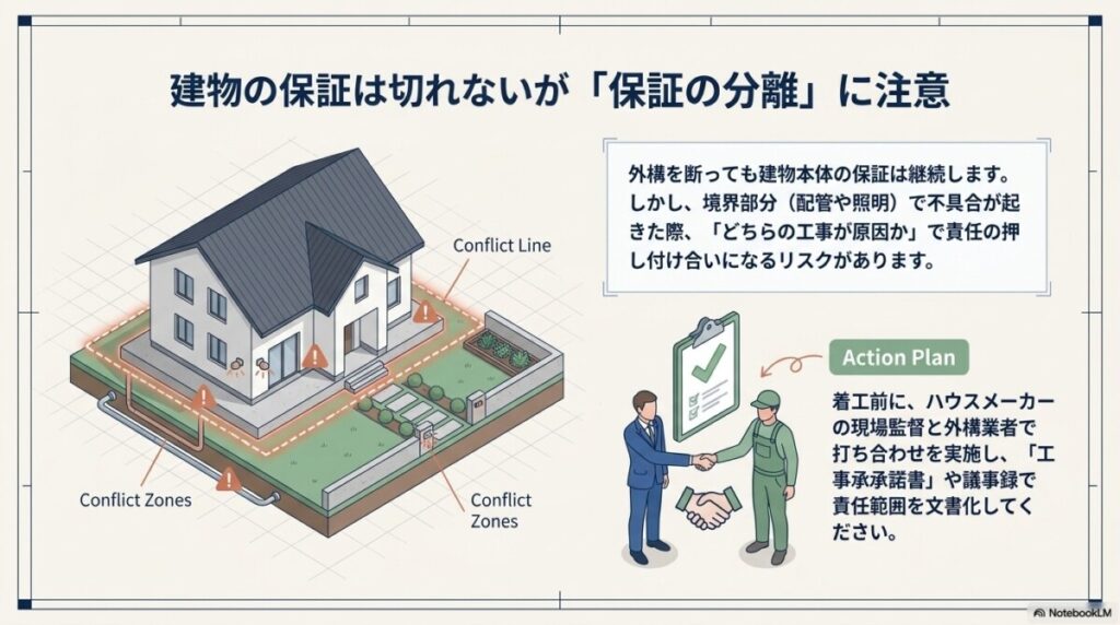 建物の保証は切れないが「保証の分離」に注意！責任範囲の文書化