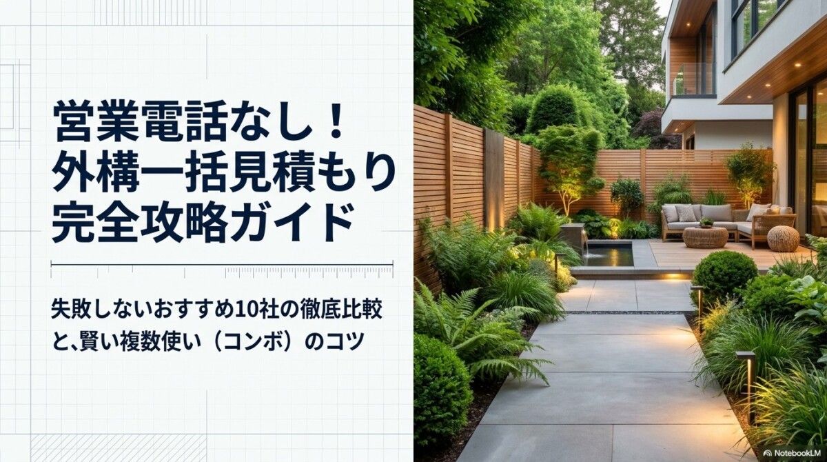 営業電話なし!外構の一括見積もりおすすめ10社と賢い複数使いのコツ