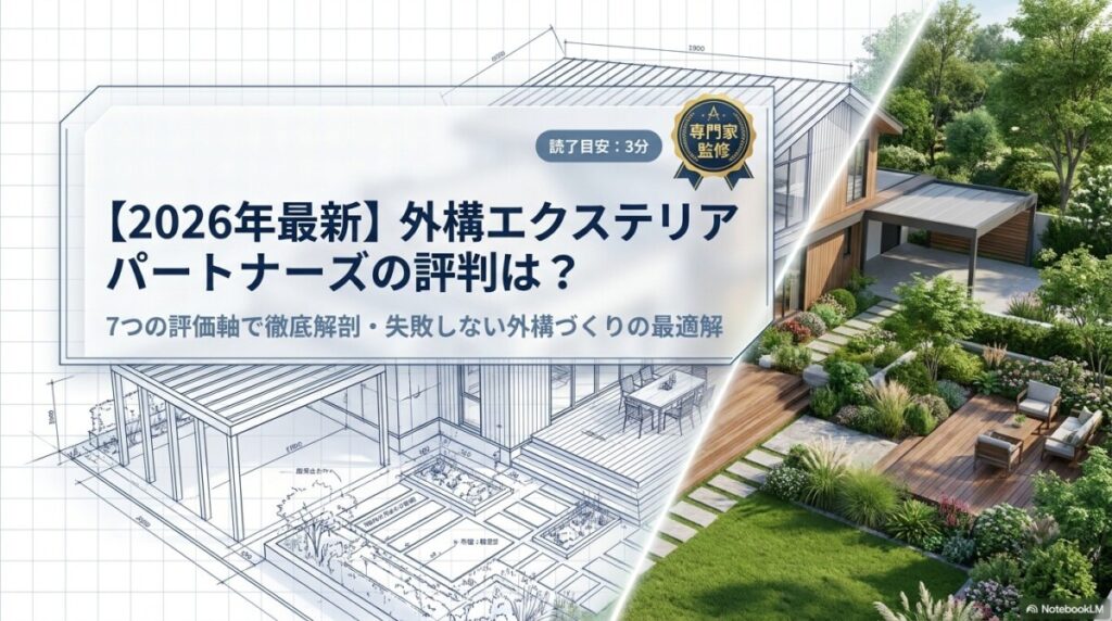 【2026年最新】外構エクステリアパートナーズの評判は？7つの評価軸で徹底解剖