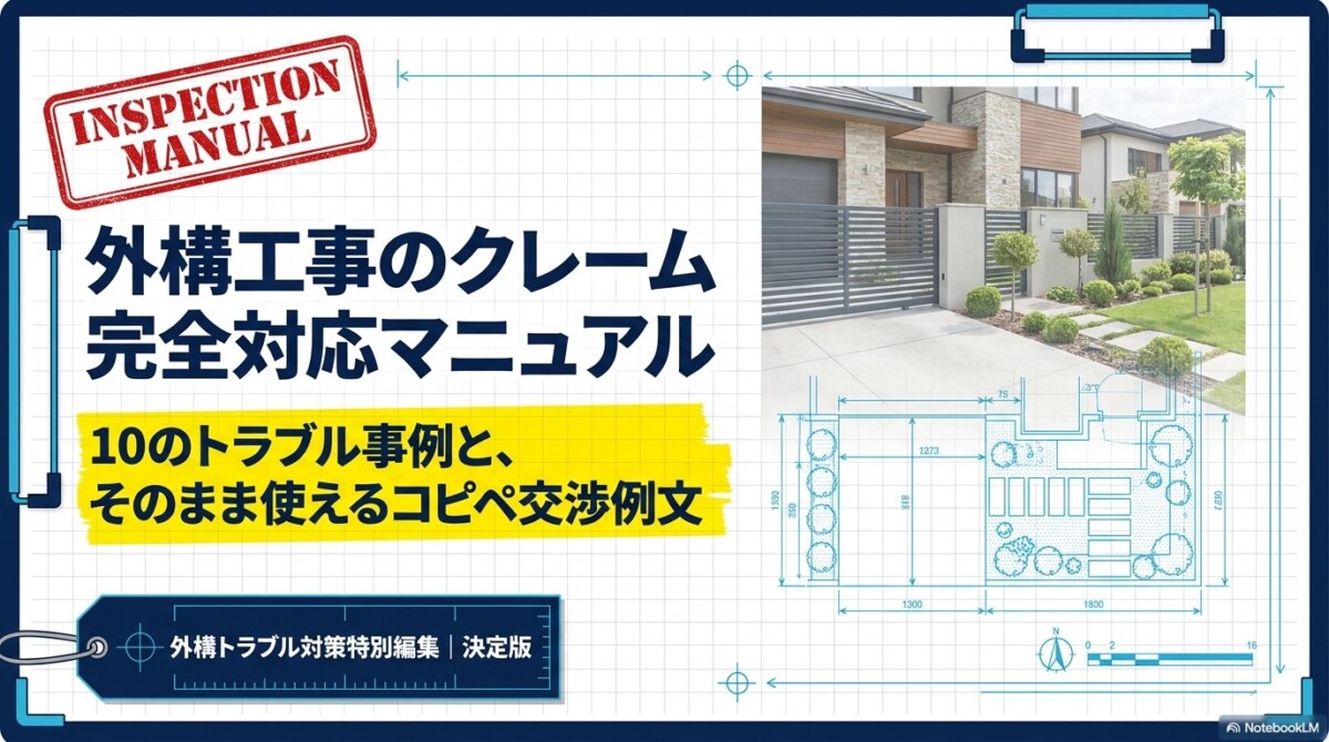 外構工事のクレーム完全対応マニュアル!10の事例とコピペ交渉例文