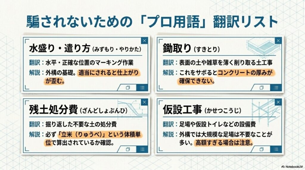 外構相見積もりで必須のやり方：プロ用語翻訳リスト