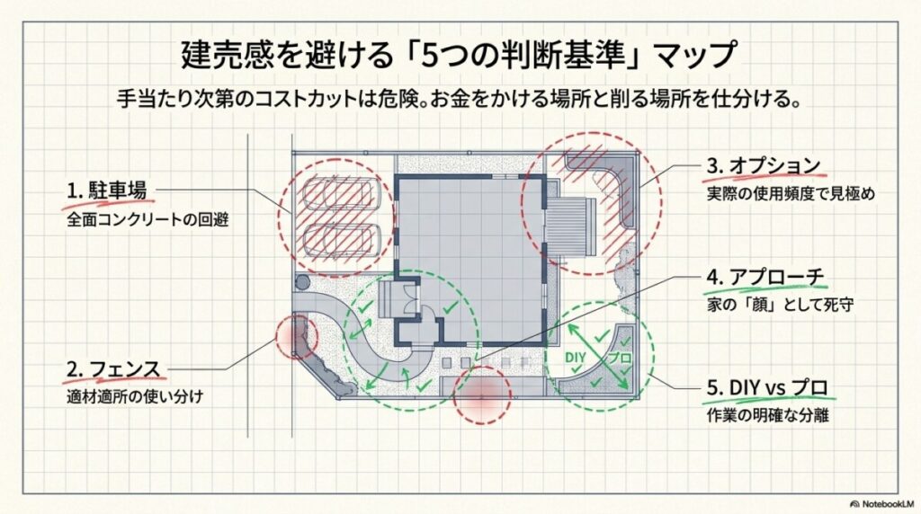 建売感を避けて安くする！外構費用を削る「5つの判断基準」