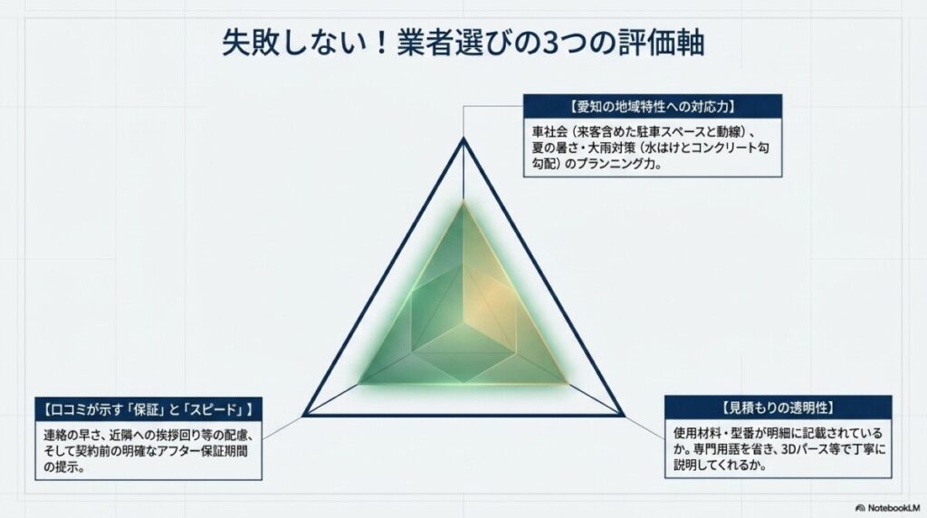 プロが教える！愛知県で評判の良い外構業者の選び方と口コミ評価軸