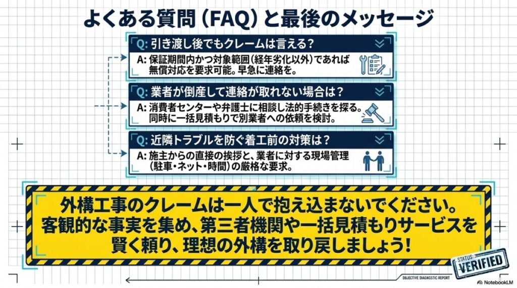 外構工事クレームに関するよくある質問（FAQ）