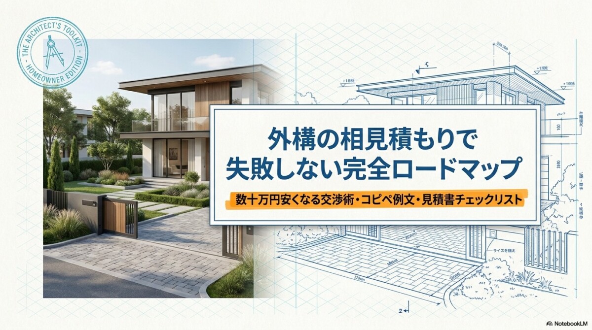 外構の相見積もりで失敗しないやり方!コピペ例文と見積書チェックリスト