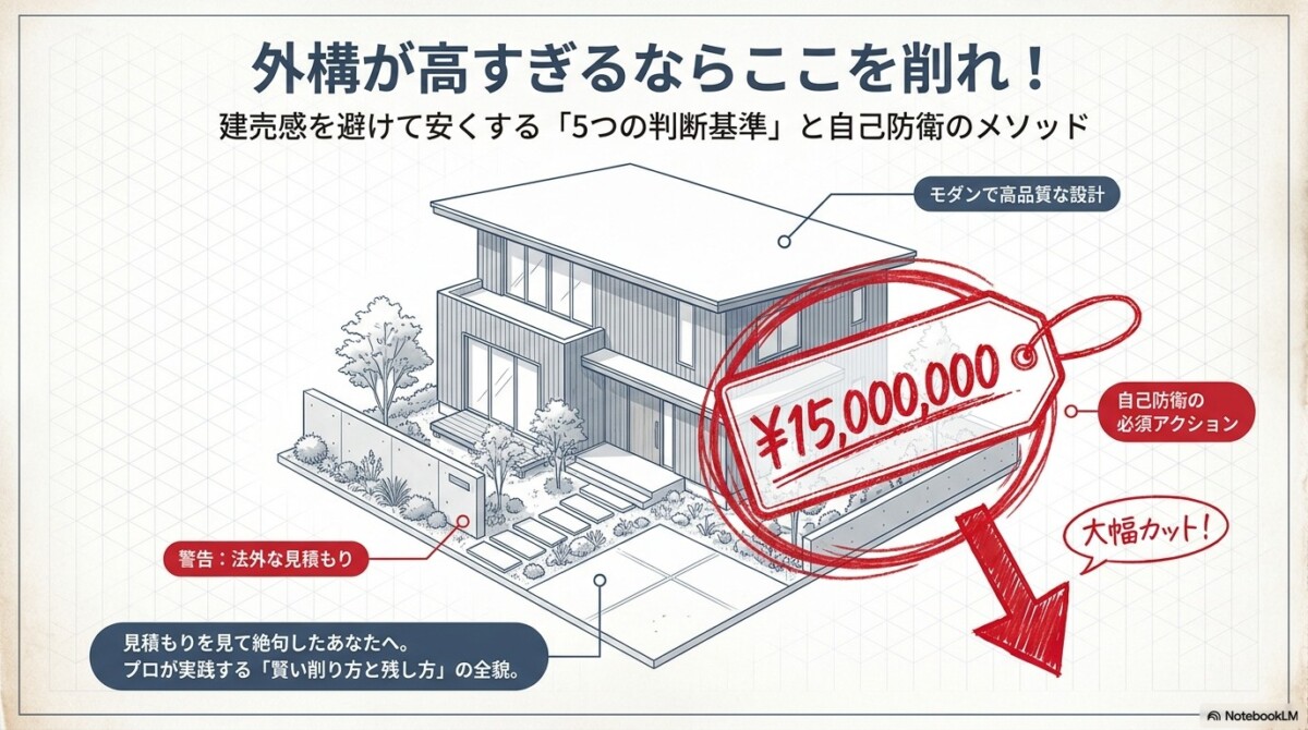 外構が高すぎるならここを削れ!建売感を避けて安くする5つの判断基準