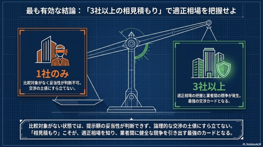 外構工事の値引き交渉で最も有効な結論！3社以上の相見積もりで適正相場を把握せよ