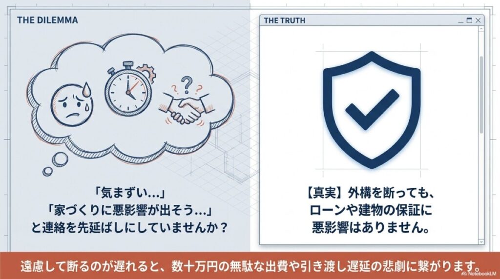 コピペで解決！外構見積もりの断り方例文とローンに影響させない鉄則