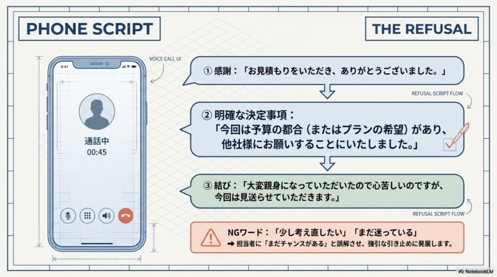 電話で直接伝える場合の断り方例文と注意点